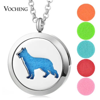 

10pcs/lot Perfume Diffuser Locket Necklace 316L Stainless Steel Pendant Animal Magnetic without Felt Pads VA-337*10