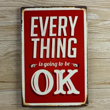 Высокое качество все в порядке металлическая банка знак жести Винтаж Металл Картина для домашнего бара пабы Decration 20x30 см