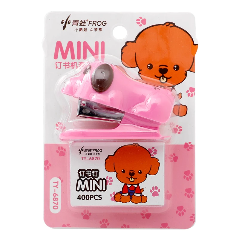 

1 Piece Kawaii Dog Animal Mini Stapler With 400pcs Staples Paper Clip School Office Students Stationery