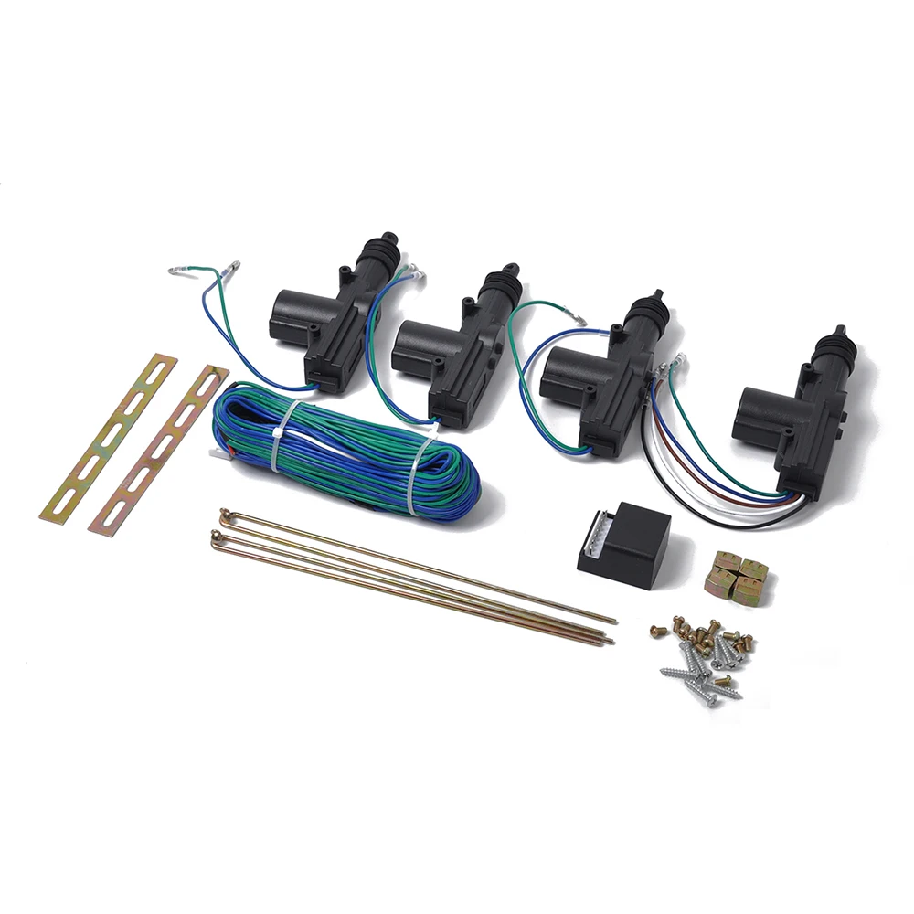 New 12V 4 Universal Power Door Lock Actuator Kit Keyless 2 wires & 5 wires Auto Locking System Motor Central Lock High Quality-in Locks & Hardware from ...