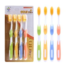 Новинка, 4 шт./партия, зубная щетка для взрослых Nano, двухслойная мягкая щетка для волос, противоскользящая ручка, зубная щетка для гигиены полости рта