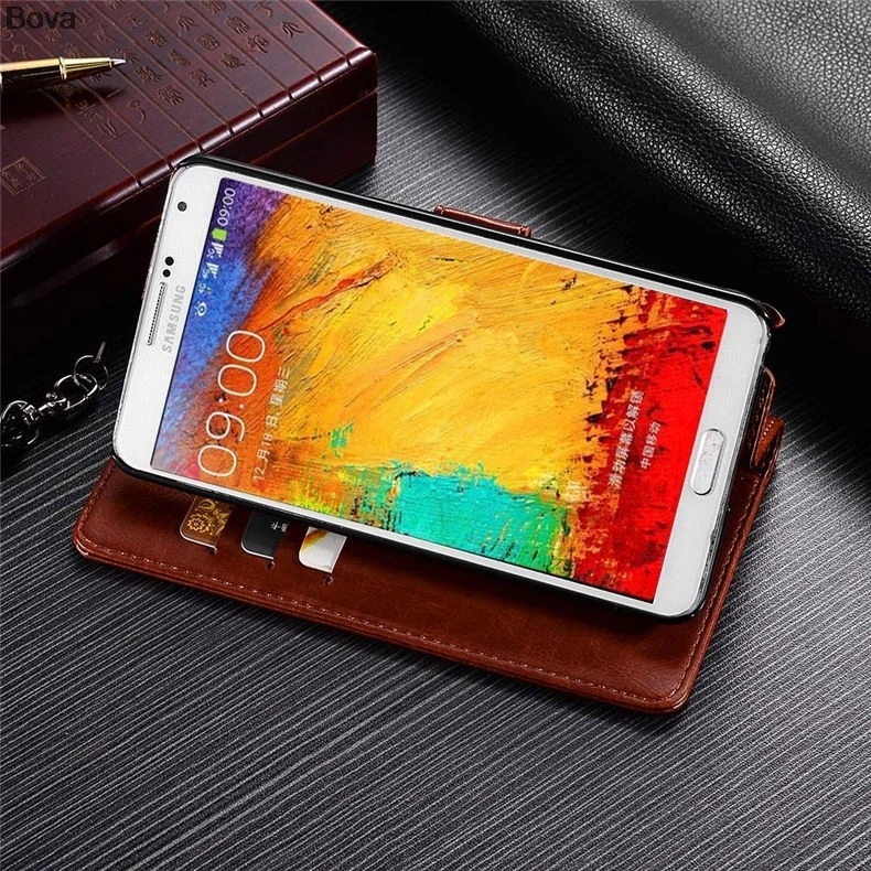 Чехлы для samsung Note 3 держатель карт чехол galaxy note N9000 кожаный телефона Ультратонкий