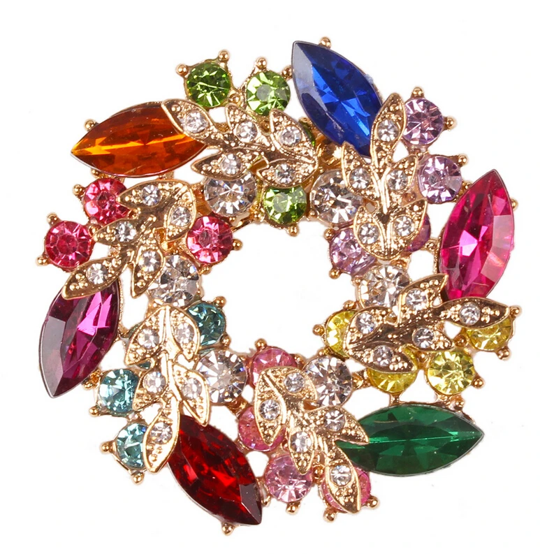 Hot Rhinestone Bohemia Brooch For Women,European Brand Luxury Crystal