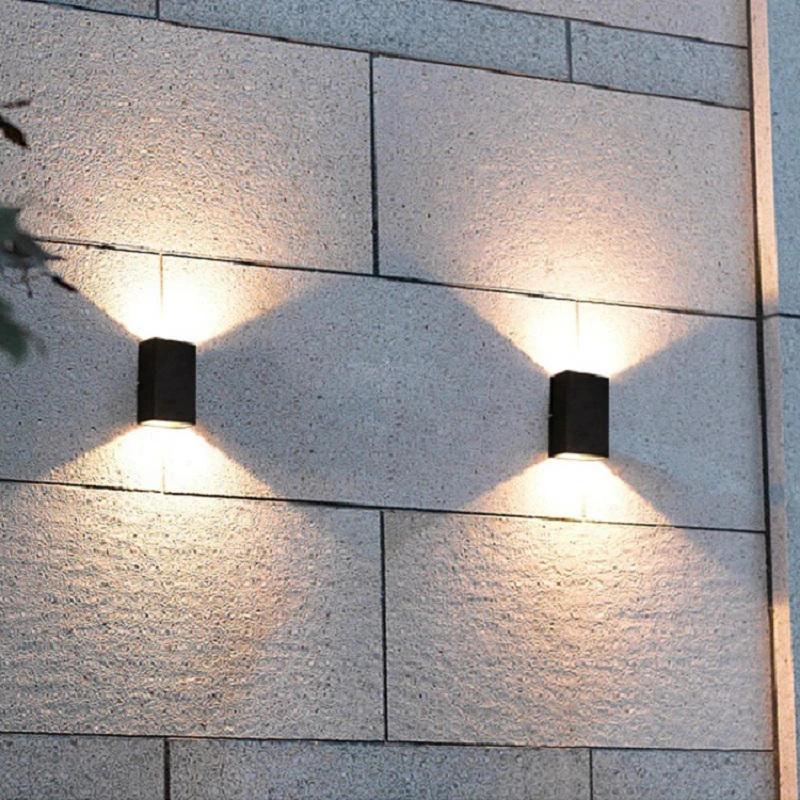 10 Вт COB светодиодный светильник для улицы квадратный полукруглый водонепроницаемый вверх и вниз настенный светильник балкон сад IP65 внешний светильник ing AC85-265V