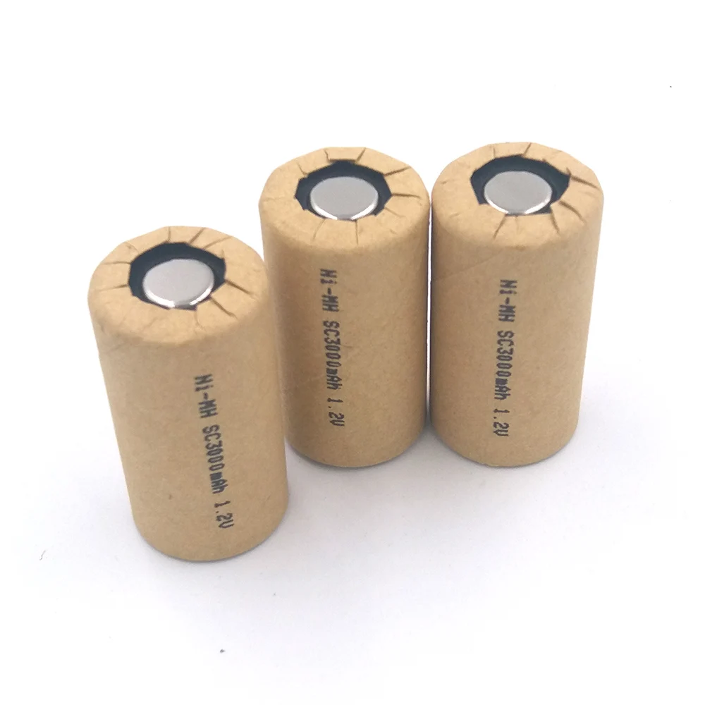 

Ni-Mh 3000mAh 12pcs SC3.0Ah NIMH Power Cell rechargeable battery cell power tool battery cell,discharge rate 10C-15C