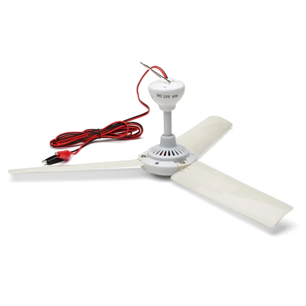 DC 12 V 5 W пластиковый 3 листья бесщеточный конверторный мотор батарея мини потолочный вентилятор