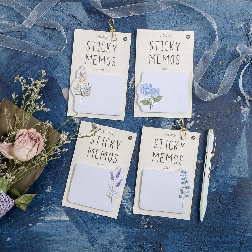 

JUKUAI 30 Pages Fresh Plants Flowers Student Memo Pad Planner Sticky Note Paper Sticker Stationery Pepalaria Office Supplies8151