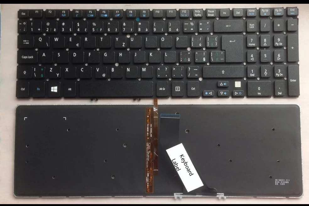 

News notebook laptop keyboard for ACER V5-531G V5-571 581 CZ & SK layout