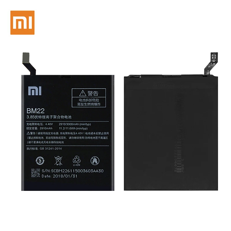 Аккумулятор Xiao mi BM22 для Xiao mi 5 mi 5 M5 2910/3000mAh батареи для мобильных телефонов akku Li-Ion с инструментами