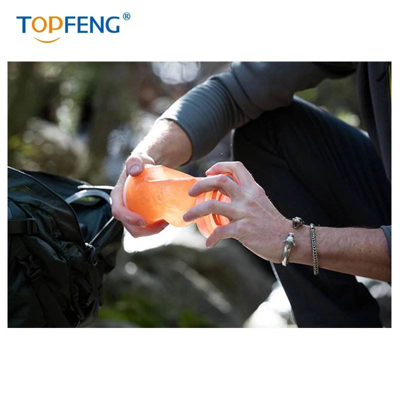 Складные бутылки для воды TopFeng силиконовая походная бутылка turnlift одобренная FDA