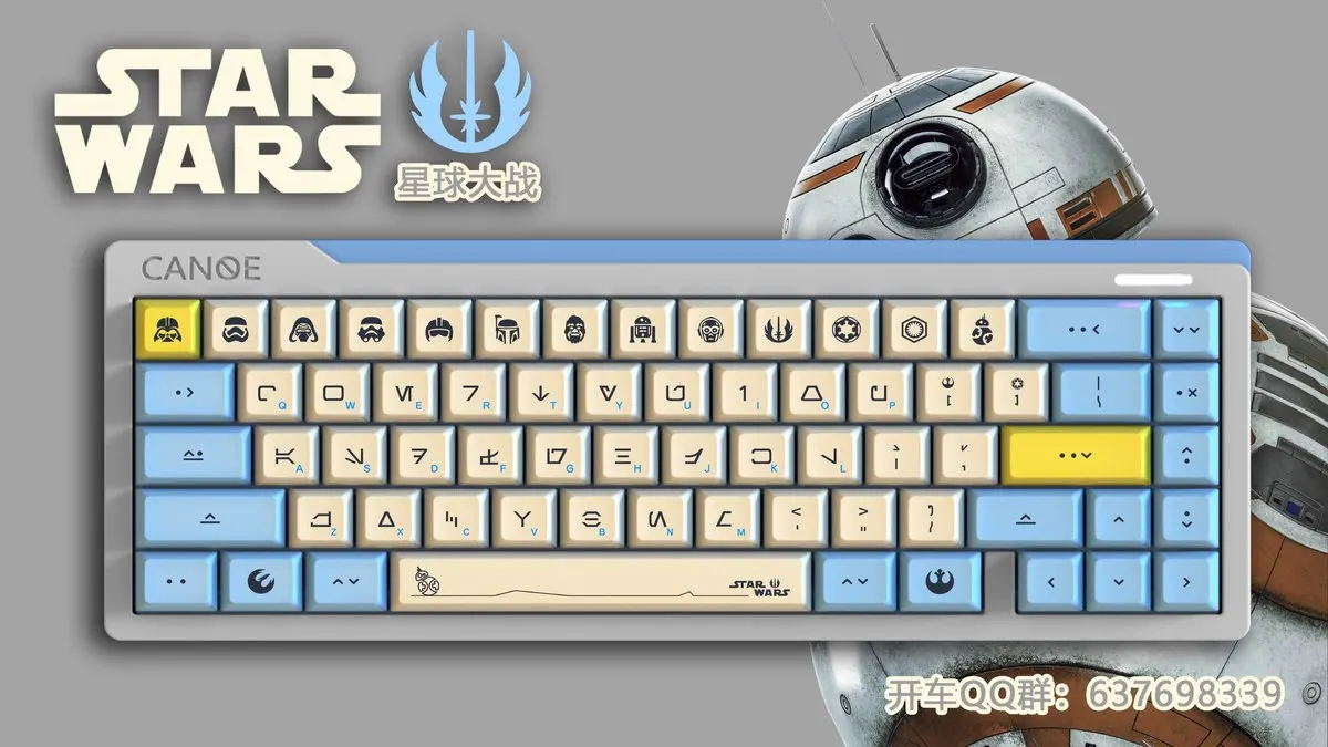  1 set DSA Dye Sublimation PBT Mechanical Keyboard Key Caps Godspeed Colour Matching For Star Wars T