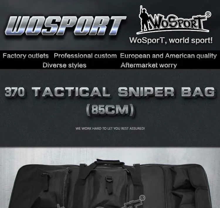 WOSPORT тактический Снайпер Открытый Военная армейская сумка военная игра нейлон 85 см 370 функциональные аксессуары