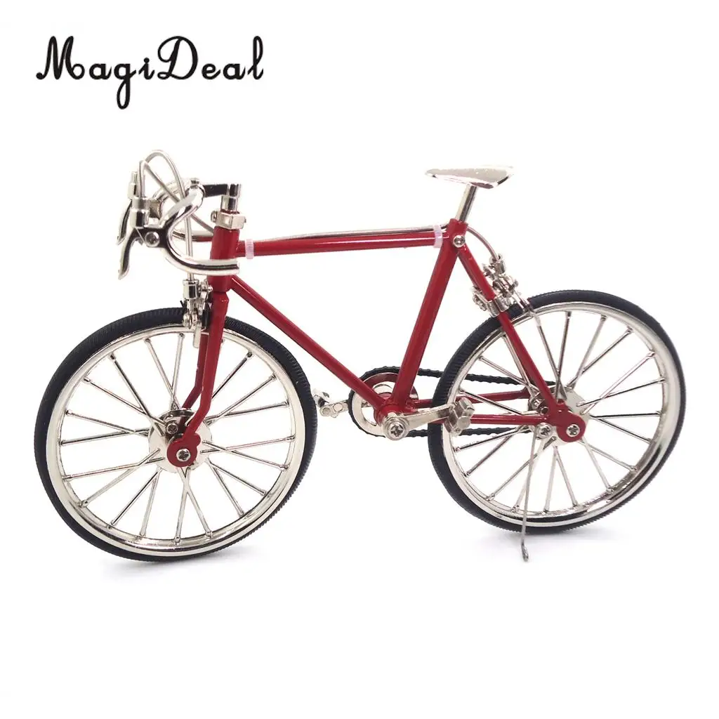 MagiDeal 1/10 Scale Alloy Bicycle Dollhouse Miniatures Furniture Garden Decor for Improving Kids Interest Practical Ability Toy