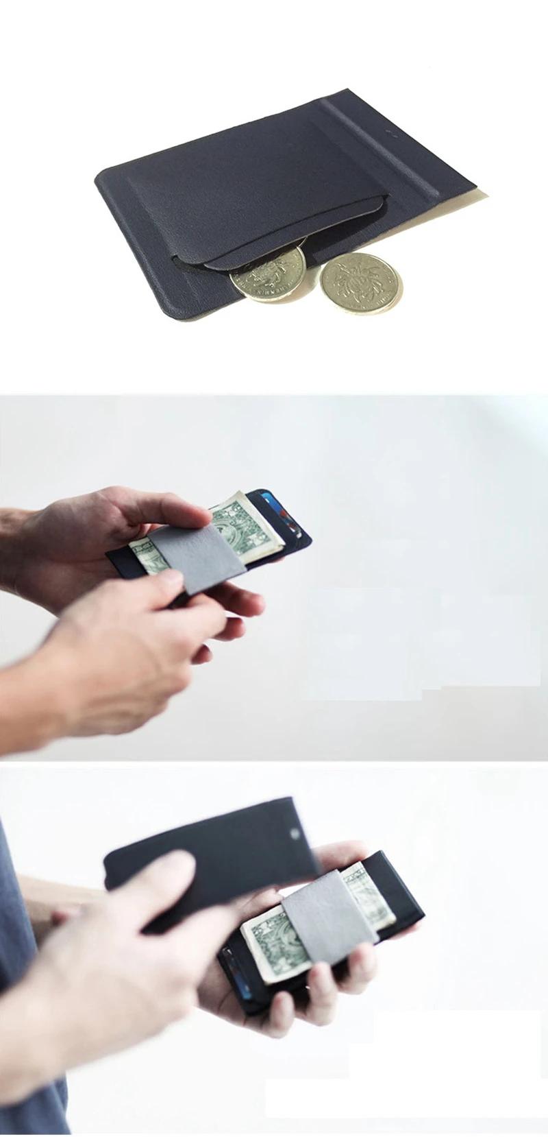BiPtyDam брендовый мужской тонкий модульный Кошелек Съемный снос Магнитный ID наличные держатель для карт клип портативные кошельки подарки на день рождения
