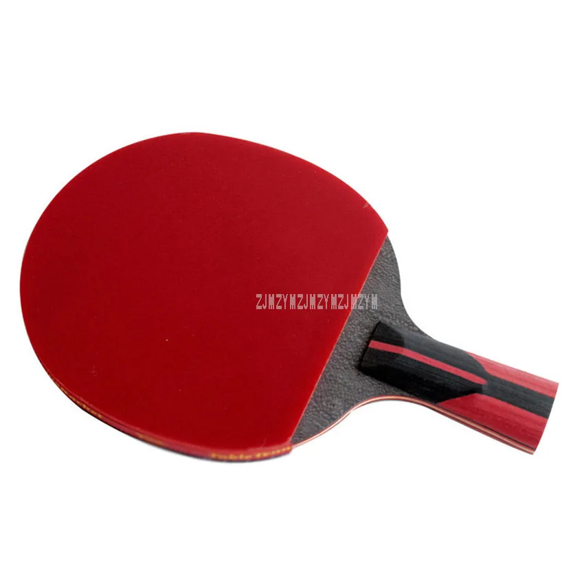 

High-quality Professional Table Tennis Rubber Racket Ping Pong Rackets Single Short/Long Handle Grip Paddle Sports Training Tool