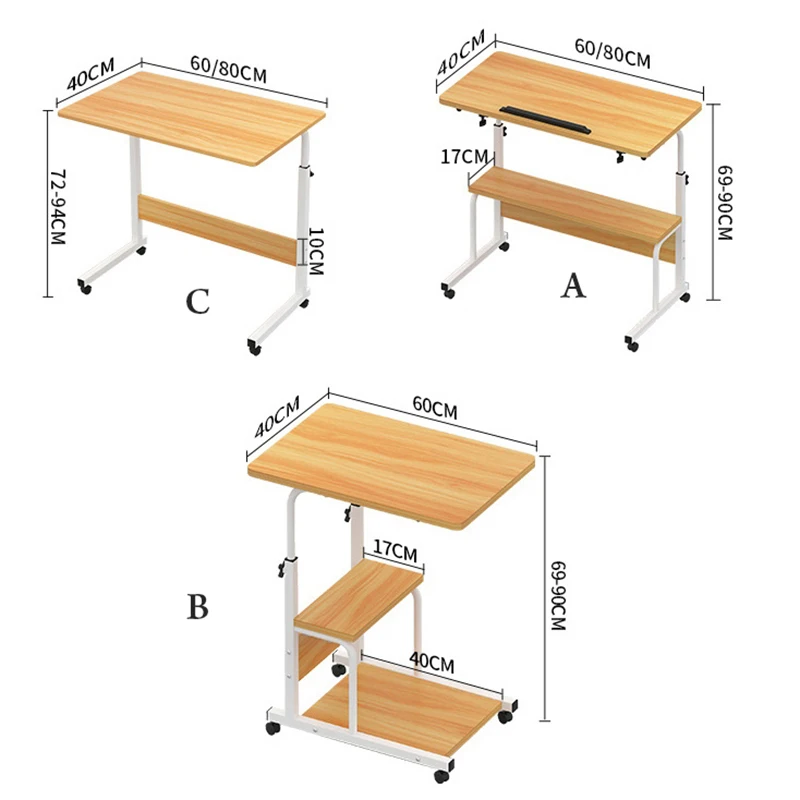 Простой стоящий стол для ноутбука может перемещаться Домашний Настольный стол может быть поднят и опущен Мобильный складной стол мебель для дома