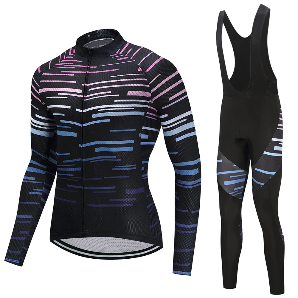 

Cycling Jersey Set Men MTB Maillot Ropa Ciclismo Long Sleeve Bike Clothing Dry Bike Wear Sportswear with Gel Pad