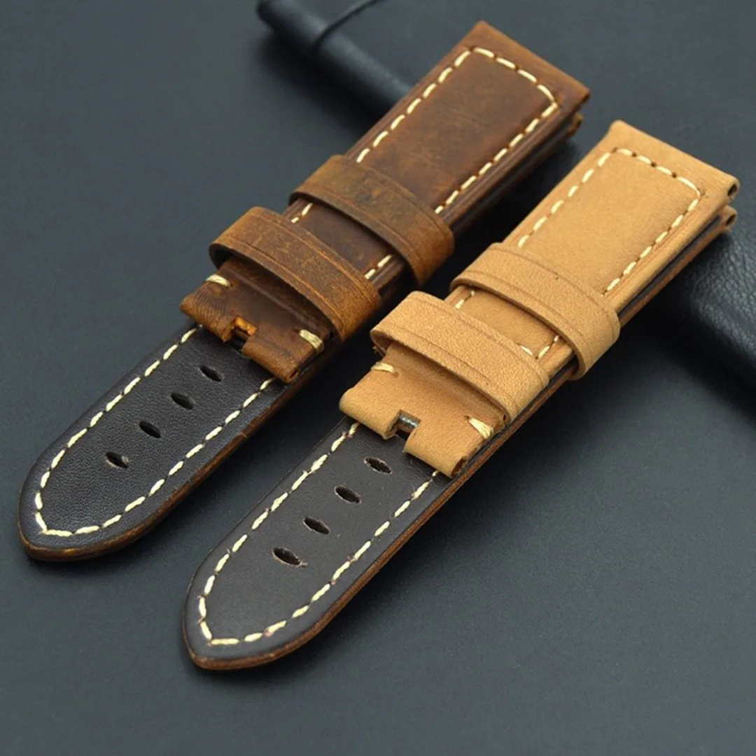 Shelhard New Quality Genuine Leather Watch Band Strap For Samsung Galaxy Watch 42 /46mm Universal Quick Replacement Straps