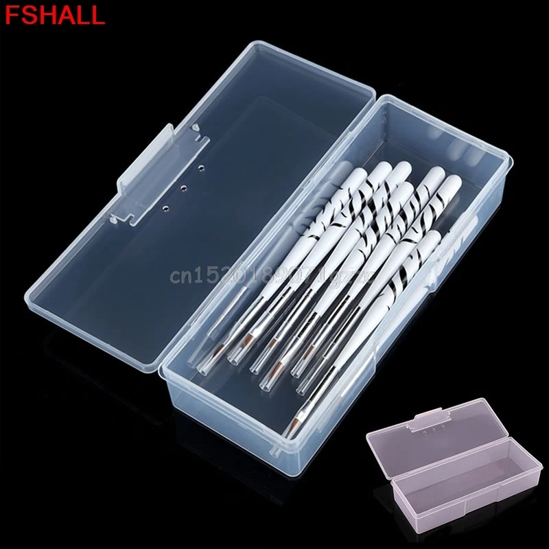 

Transparent Empty Nail Storage Box Manicure Tools Organizer Case Holder #H027#