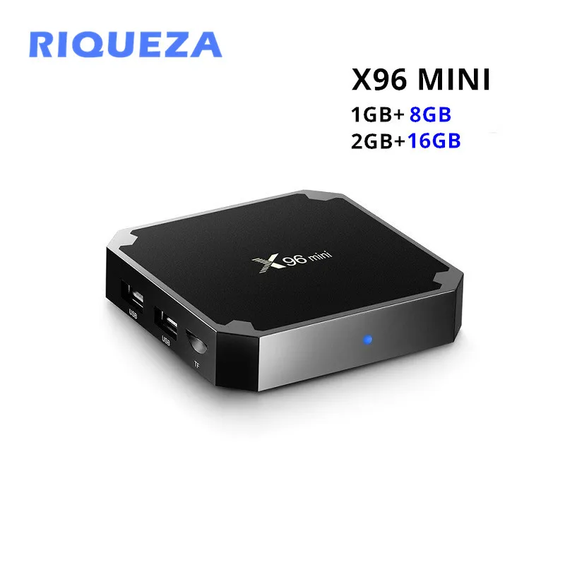RIQUEZA X96 Mini TV BOX Android 7.1.2 OS Smart TV Box 2GB 16GB Amlogic S905W Quad Core 2.4GHz WiFi Set Top Box 1GB 8GB X96mini RIQUEZA X96 Mini TV BOX Android 7.1.2 OS Smart TV Box 2GB 16GB Amlogic S905W Quad Core 2.4GHz WiFi Set Top Box 1GB 8GB X96mini