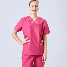 Больничные женские персиковые красные наборы скрабов доктор врачебный халат стирка одежда хирургическая форма медсестры медицинская стоматологическая Рабочая одежда