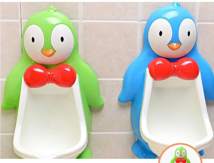 Большой с рисунком пингвина из мультфильма Детский горшок настенный туалет для детей портативный для приучения к горшку туалет для мальчиков Писсуар для тренировки детский писсуар горшок#106
