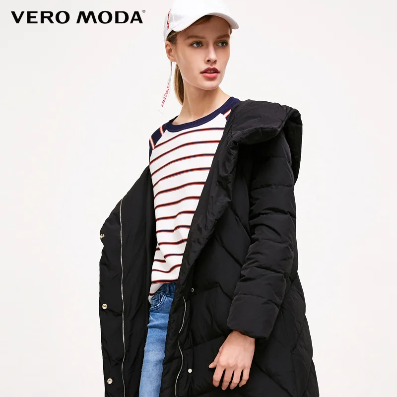 Vero Moda Бренд 2018 Новинка женский пуховик с пуха 80% капюшоном прямой фасон женская