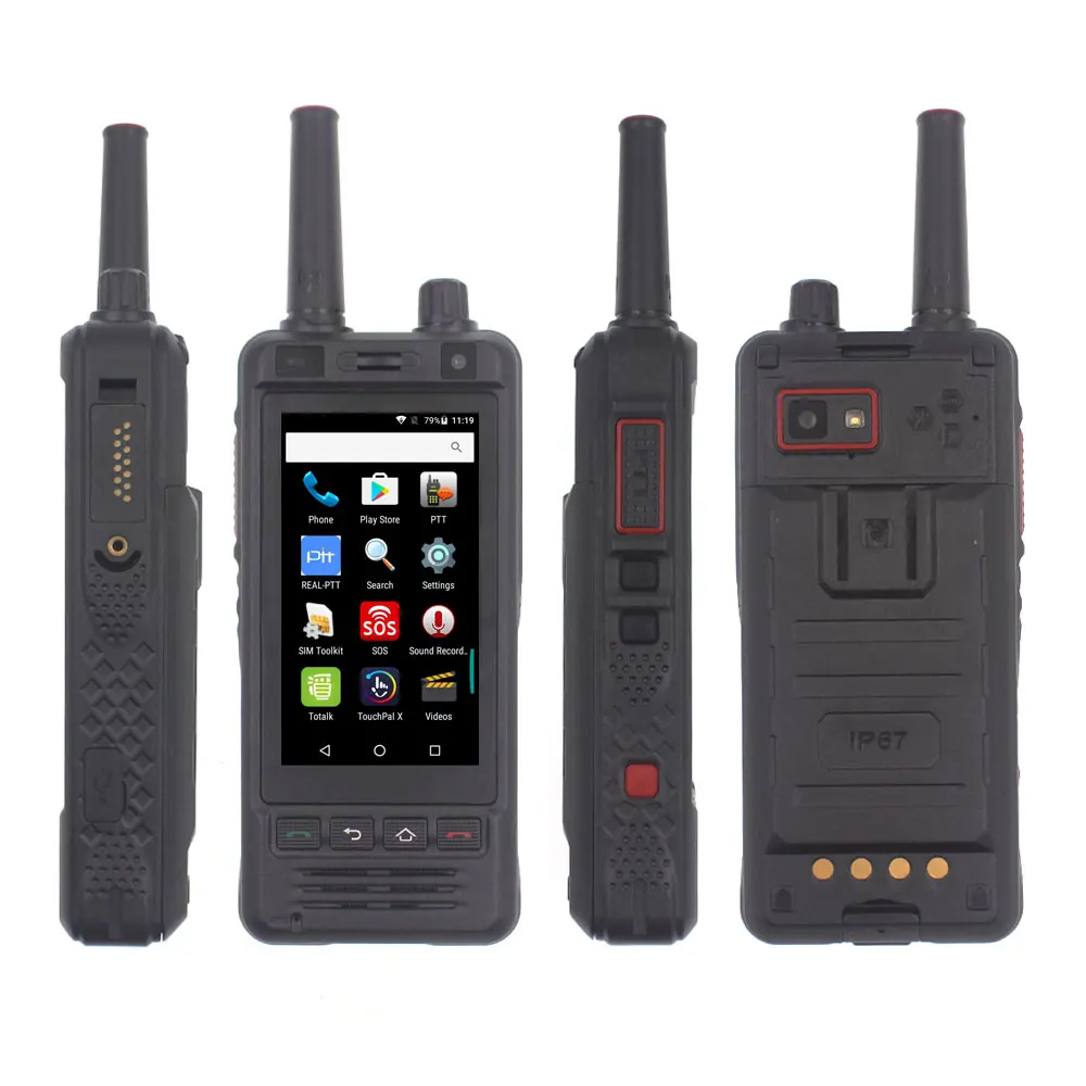 New Anysecu 3G Wifi Radio W5 Android 6.0 Phone PTT Radio IP67 UHF Walkie Talkie 5MP Camera REALPTT ZELLO POC transceiver