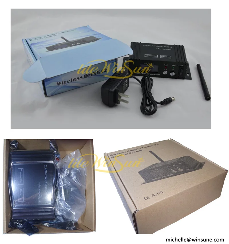 Litewinsune 1 шт. Беспроводной DMX512 трансивера Box ЖК-дисплей Дисплей 126 Каналы прыжки частота 2.4 г ISM коробка