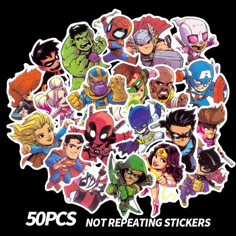 50pcs Avengers anime unicorn 3D stickers on laptop Fairy Tail Harry Potter Waterproof skateboard Funny Sticker Toys For Children 50pcs Avengers anime unicorn 3D stickers on laptop Fairy Tail Harry Potter Waterproof skateboard Funny Sticker Toys For Children