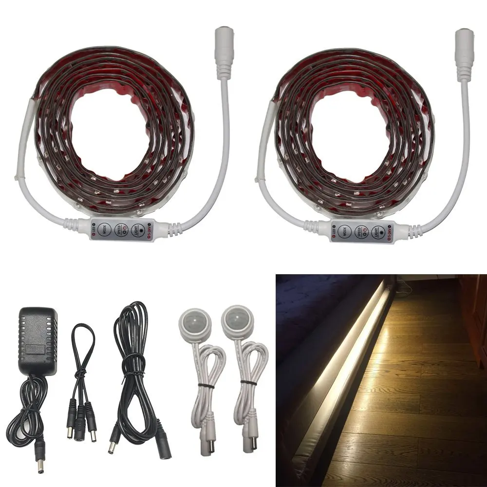 

Dimmable DC12V Double LED Bed Light Warm White Color Motion Sensor LED Night Light Strip LED Bed Light LED Night Lighting