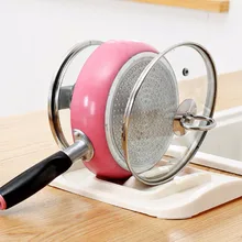 Бытовой инструмент Органайзер сковорода крышка Держатель для кастрюль и кухонные сковороды полка стойка ПП сковорода крышка Органайзер