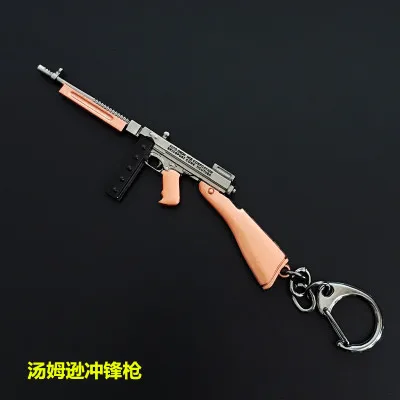 Горячая игра 14 видов стилей PUBG CS GO оружие Брелки AK47 пистолет Модель 98K снайперская винтовка брелок кольцо для мужчин Подарки Сувениры 10 см - Цвет: style8