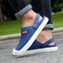 Стильные мужские летние повседневные Вьетнамки известного бренда; модные пляжные сандалии; сетчатая дышащая обувь; Прямая поставка; Herenschoenen