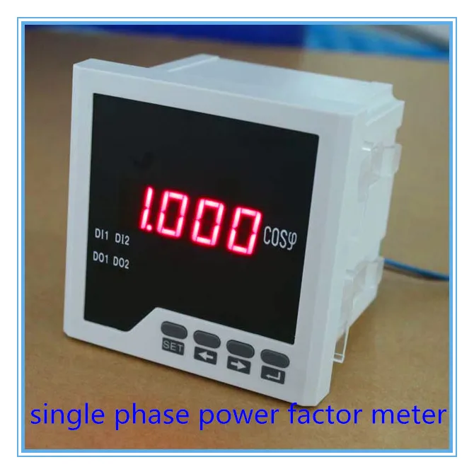 free shipping single phase COS meter LED digital power factor meters