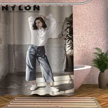 

Mizuhara Kiko Shower Curtain Eco-friendly Modern Fabric polyester Custom Bath Curtains Home Decor