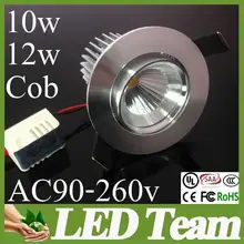 Epistar Cob 10 Вт 12 Вт 110-240 В Led Вниз Свет Лампы светильник Светодиодный Светильник Потолочный Светильник 60 Угол Луча CE& ROHS UL SAA