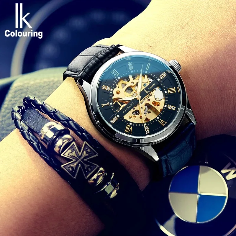 Ik ووتش الرجال الميكانيكية ووتش الرجال ووتش التلقائي الثانوية الاتجاه جوفاء الرياضة ووتش للماء مضيئة Ik ووتش الرجال الميكانيكية ووتش الرجال ووتش التلقائي الثانوية الاتجاه جوفاء الرياضة ووتش للماء مضيئة