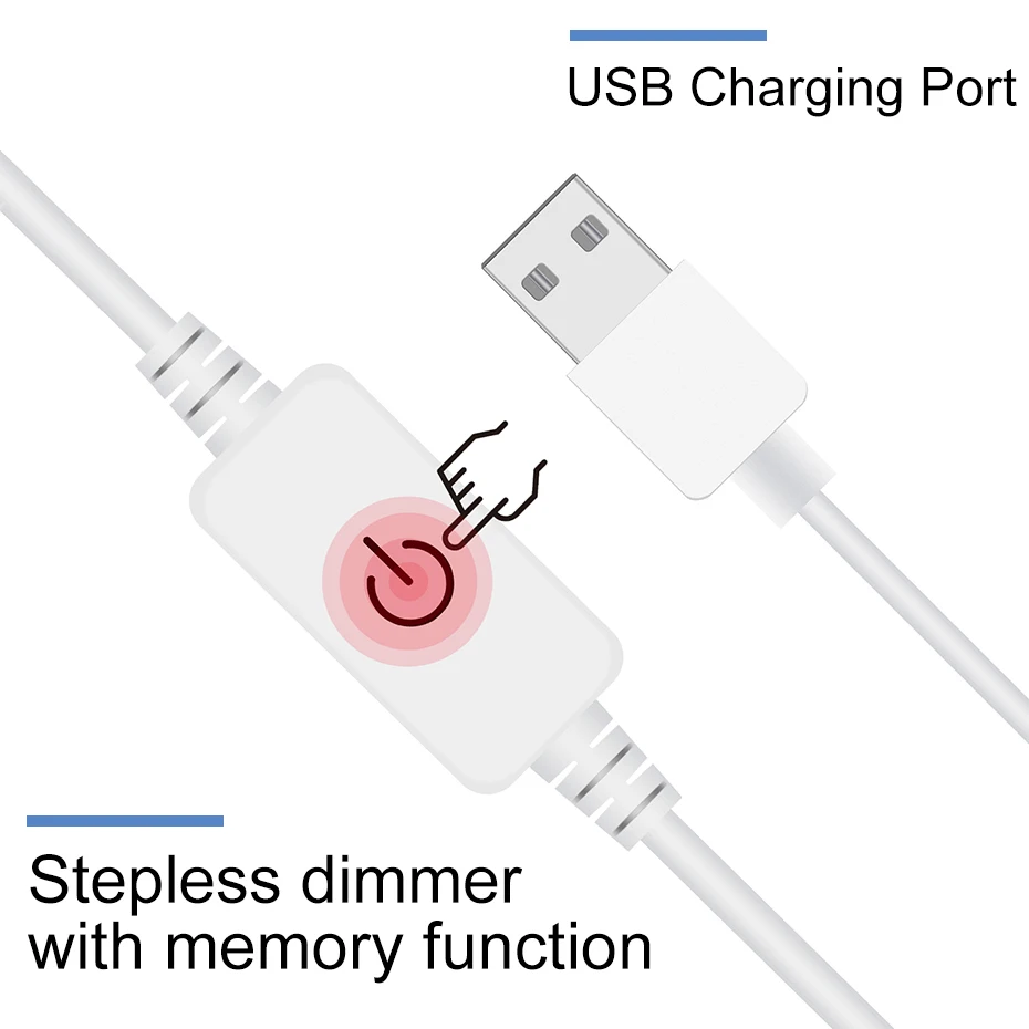  Brightness Adjustable USB Plug 5V Safety Hollywood Mirror Bulb Light Pretty Vanity Dressing Table M