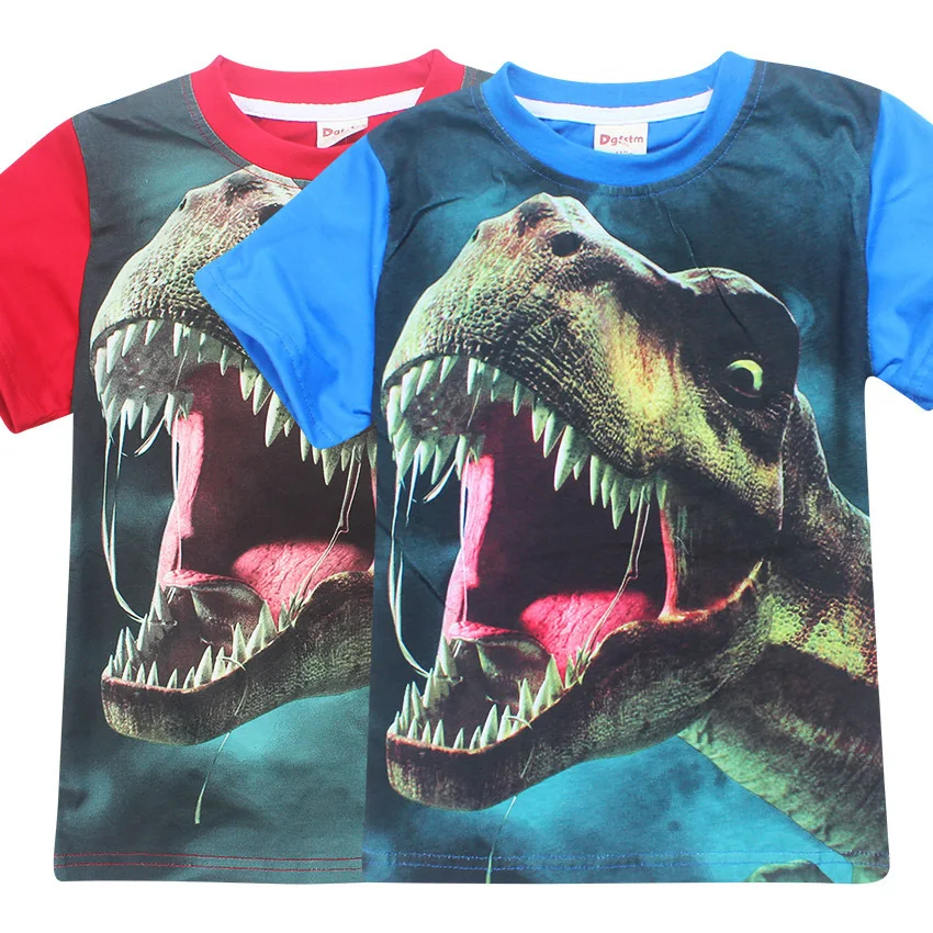 Cartoon Dinosaur T Shirt Boys 2017 Summer Children's Clothing Toddler