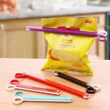 Лидер продаж Еда Зажимы для пакетов дома Кухня красочные Еда Пластик сумка уплотнительное зажим