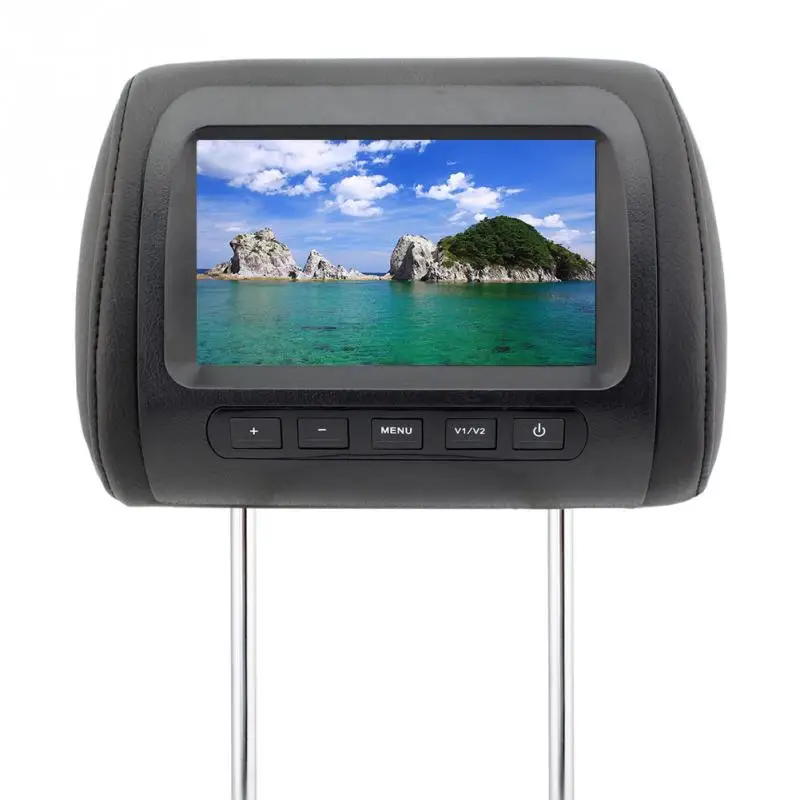

Multifunction Car Headrest Monitor Seat Back LED Screen Digital Pillow Monitor Multi Media Camera Video Player with Speaker