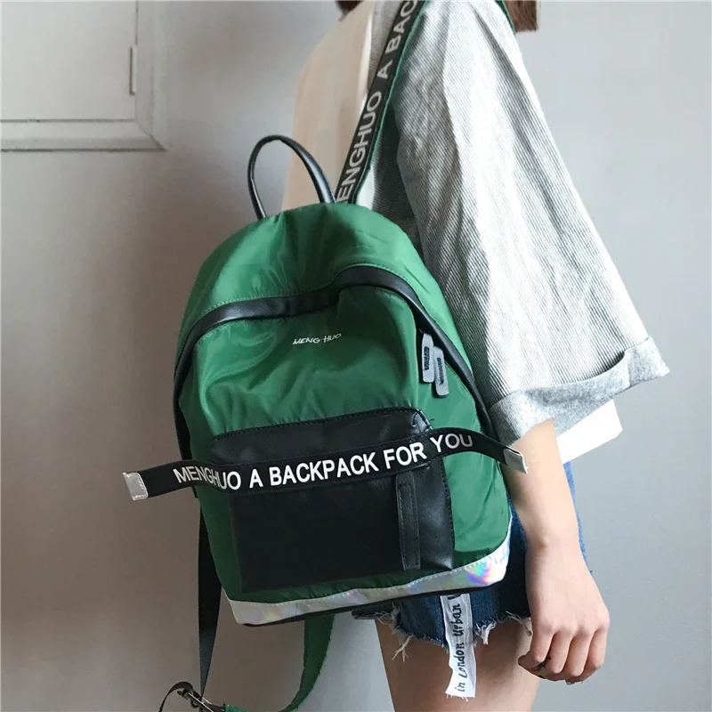 2017 Hot Women Laser Backpack School Bag For Teenage Girls PU Leisure Style Letter School Bagpack Casual Bag Travel Bag Mochila (60)