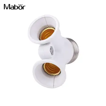 

E27 2 LED Y Shape Light Lamp Bulb Splitter Adapter Converter Splitter Adapter Converter Socket 2 Heads Screw Lamp Base Holder