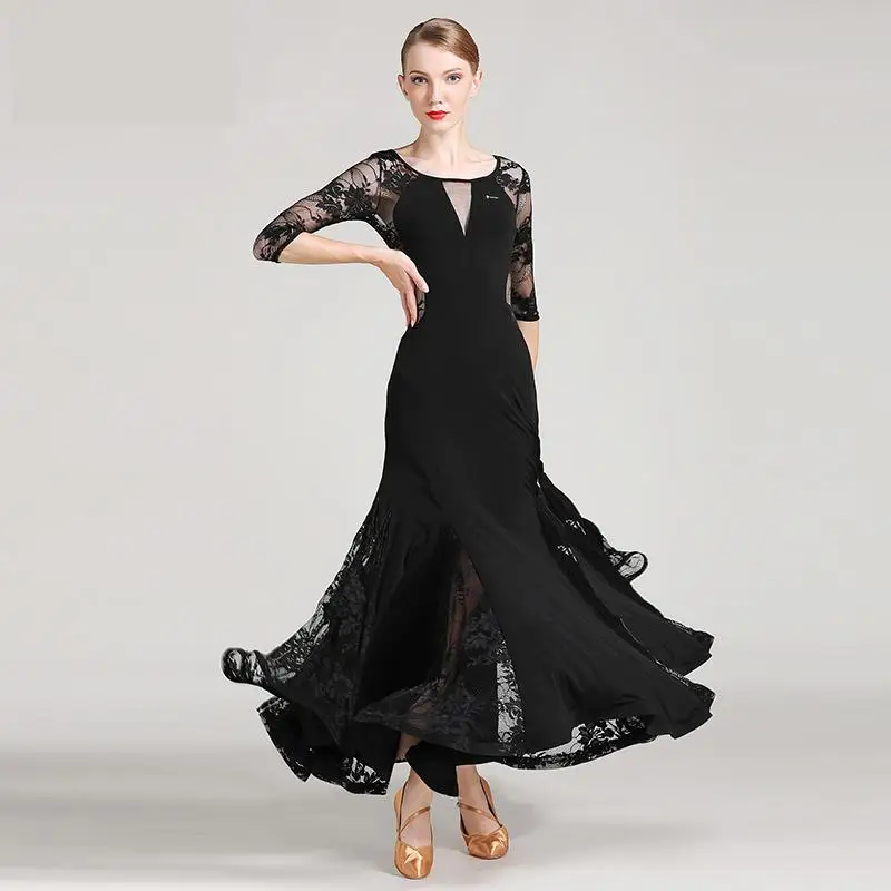 

New Design Modern Ballroom Dance Dress For Ballroom Dancing Waltz Rumba/Samba Spanish Flamenco Dress Standard Ballroom Dress