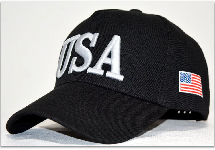 Высокое качество США флаг вышивка 3D бейсбольная кепка для мужчин и женщин Повседневная Snapback шапки Регулируемая унисекс Кепка для гольфа и бейсбола Gorras