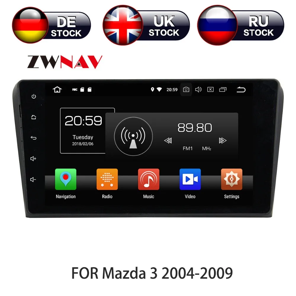 

Android 8 car radio Car DVD CD Player For Mazda 3 2004-2009 GPS navigation headunit tape recorder 4GB 2DIN radio