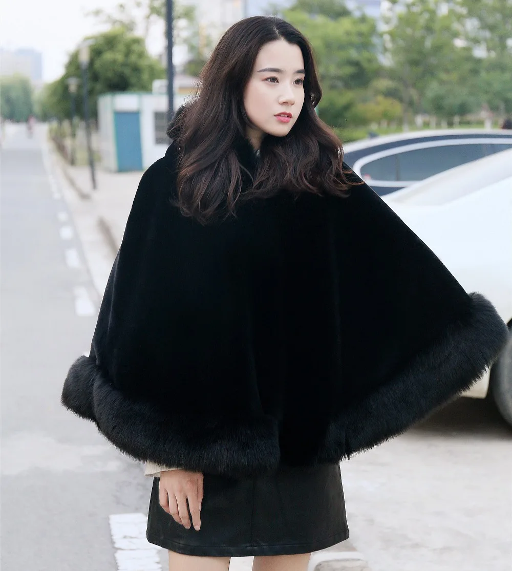 JaneVini New Hooded Short Fur Wrap Women Burgundy Bridal Shawl Faux Fur Bolero Black Party Wedding Coat with Hat Cape Chal Boda