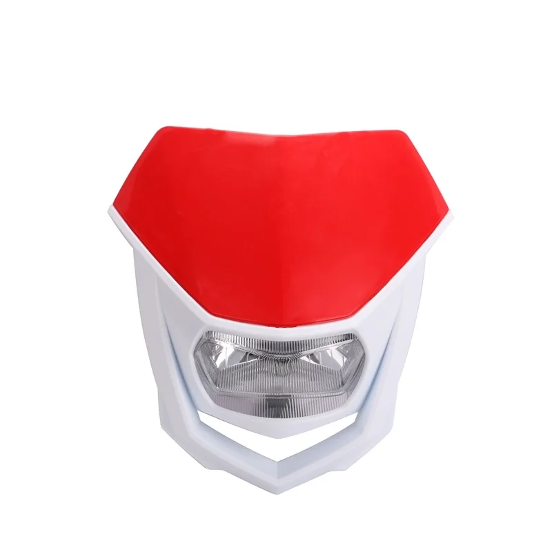Универсальный 35 Вт мотоциклетный H4 головной светильник белый черный эндуро головной светильник для Yamaha YZ F WR WRF DT XT - Цвет: RedWhite