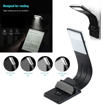 

Rechargeable USB Book Lamp LED Clip Booklight Study Music Stand Portable Torch Reading Light Adjustable for Kindle/eBook Reader